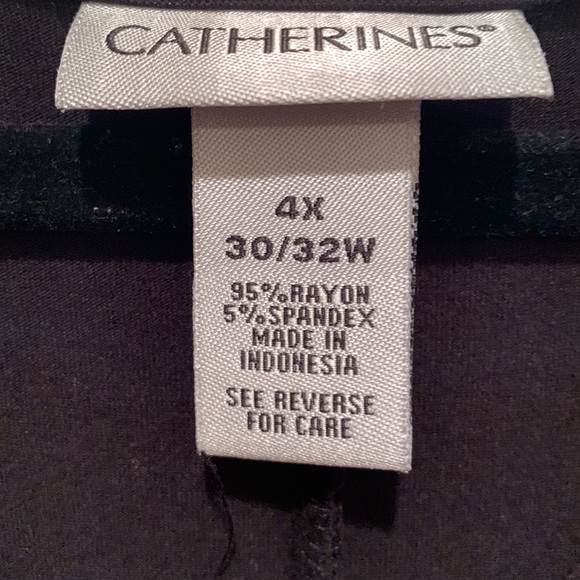Catherine’s black soft cotton dress size 4X 30/32 - Picture 5 of 6